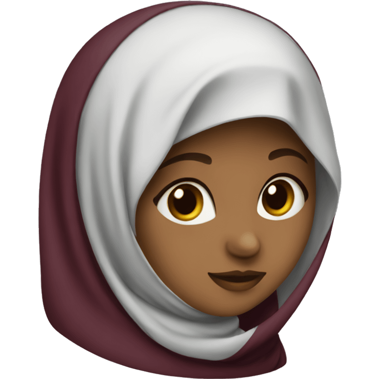 A girl in a hijab in burgundy emoji