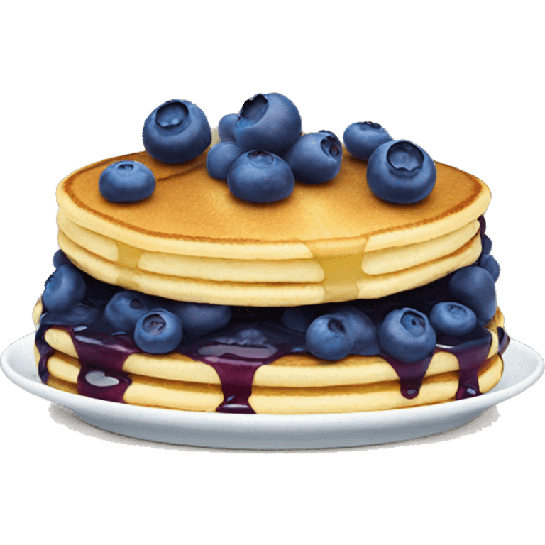 Pancake with blueberries on top emoji