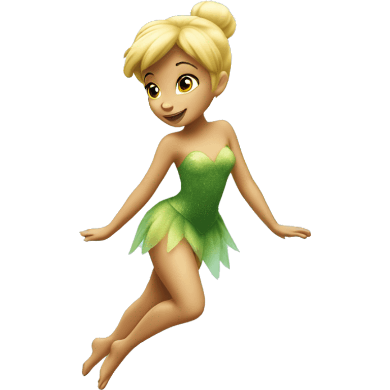 Tinkerbell flying with fairy dust emoji