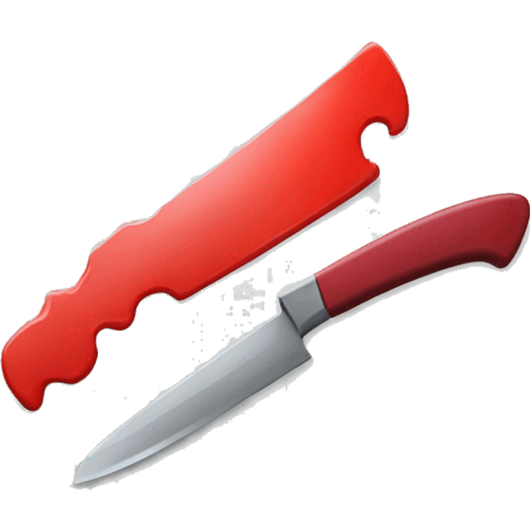 knife and red color juice drooping  emoji