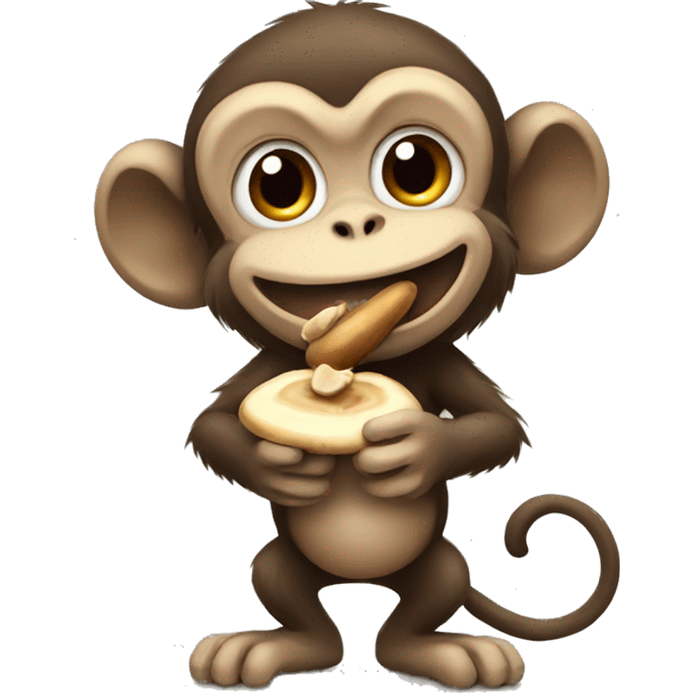 monkey eating mushroom emoji