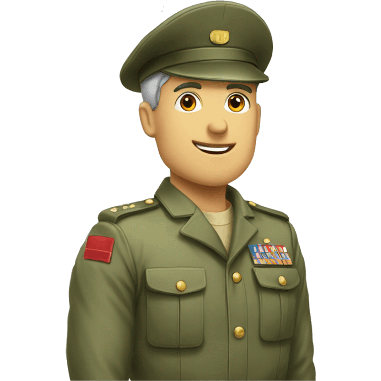 Homme faisant le salut militaire emoji