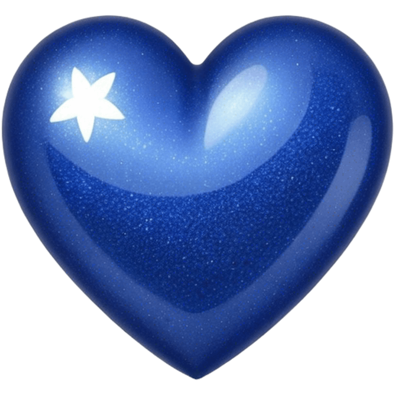 Navy blue sparkly heart emoji