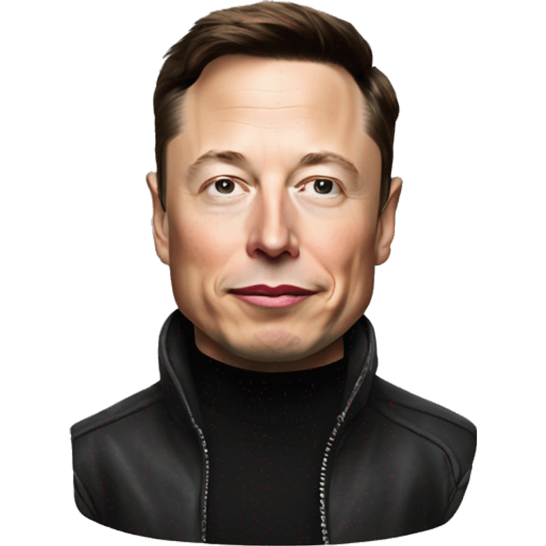 Elon Musk with a ski mask emoji