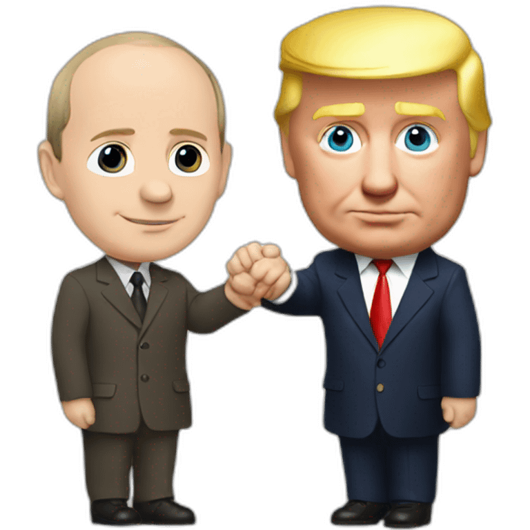 Putin holds trump hands emoji