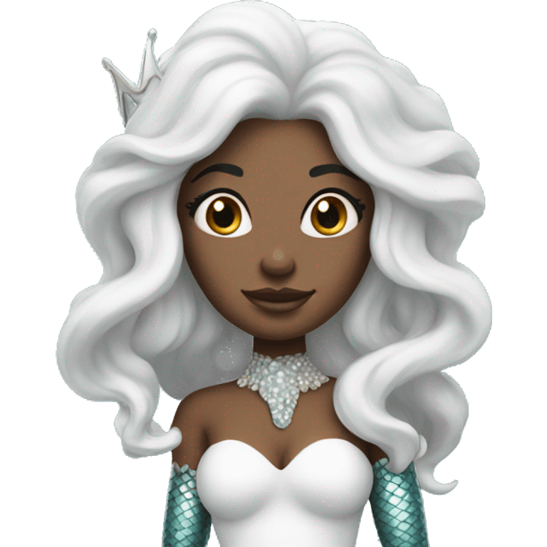 Mermaid queen, white mermaid emoji