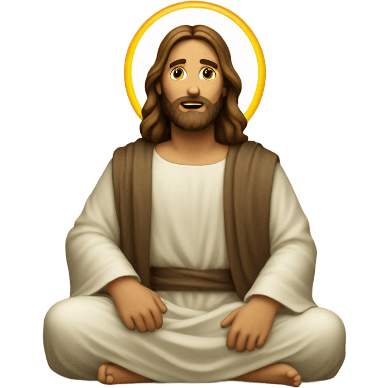 Jesus sitting down  emoji