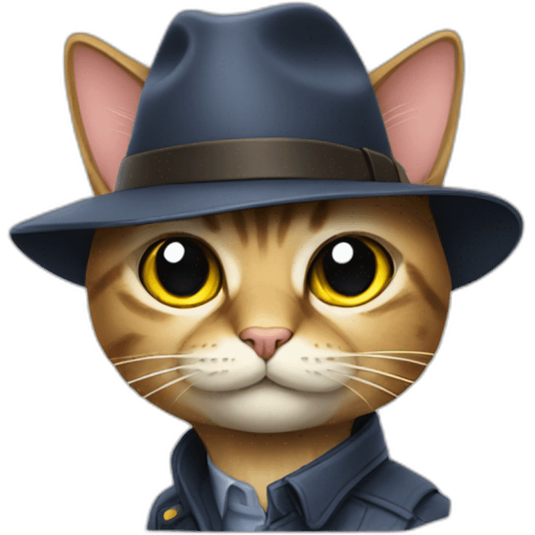 Cat detective emoji