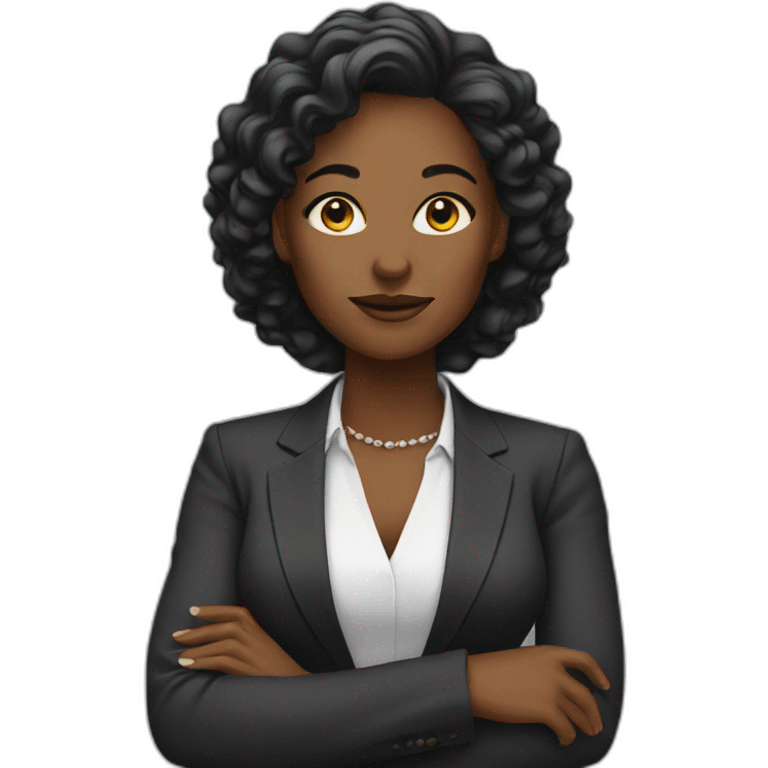 Black business woman emoji