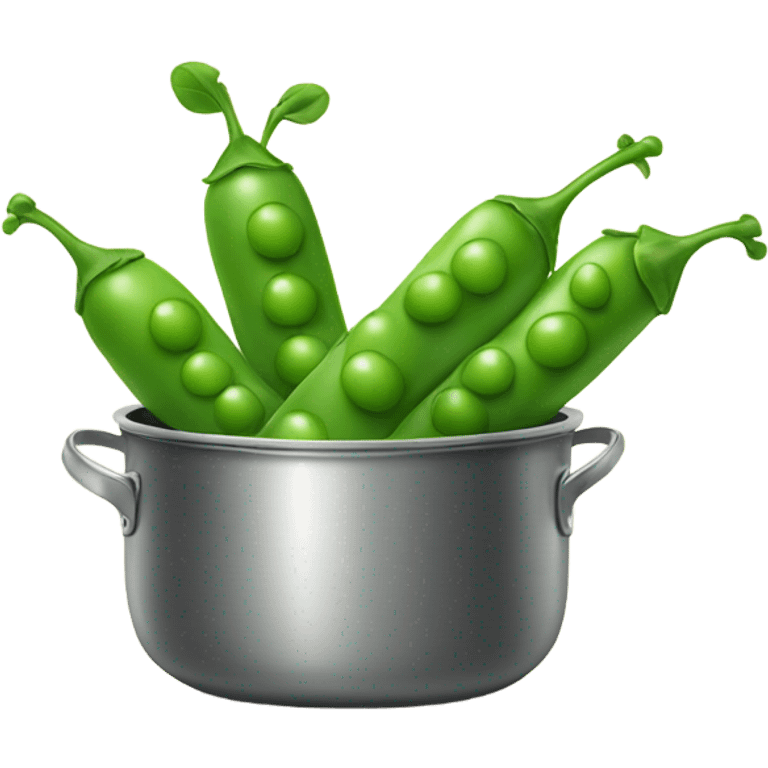 3 peas in a cooking pot emoji