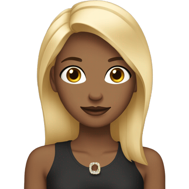 Blonde girl with ring finger emoji