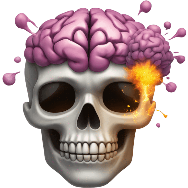 Mix the skull emoji and the mind blown emoji together  emoji