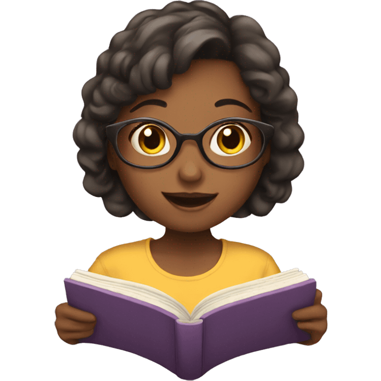 Girl reading a book  emoji