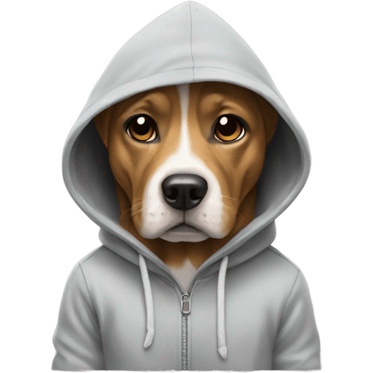 Dog wearing hoodie  emoji