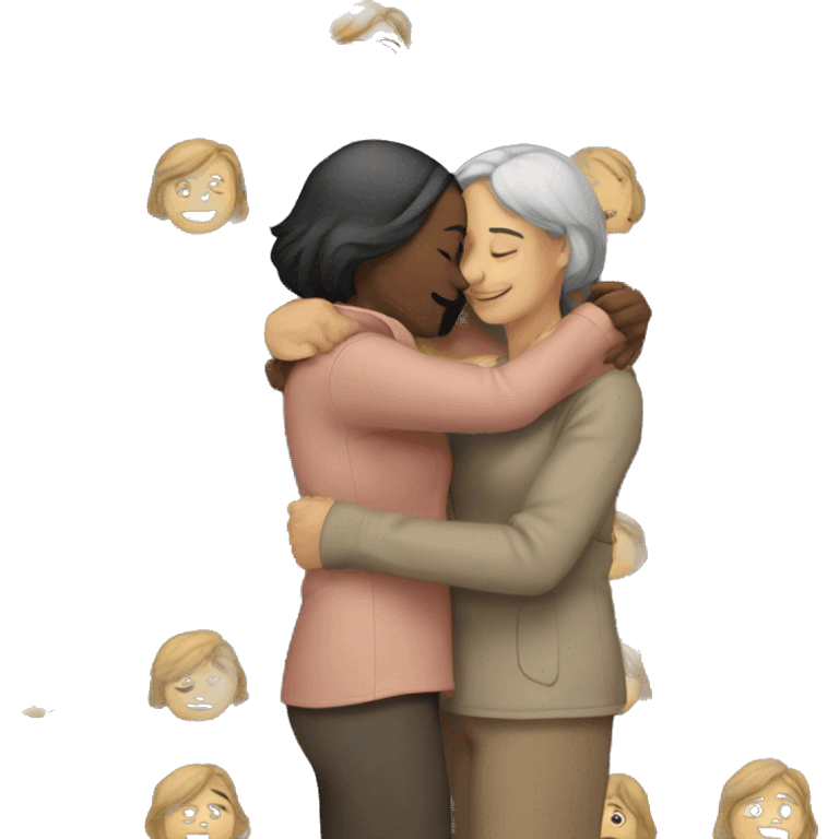 2 Women hug emoji