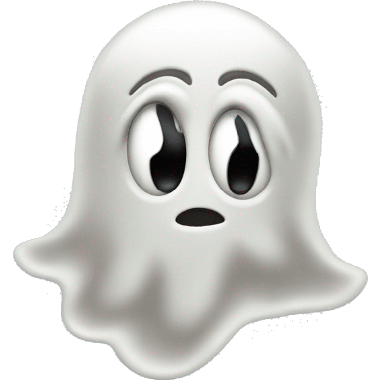 Create a ghost with only the thumb down effect a the image is from a cartoon from the 80s emoji