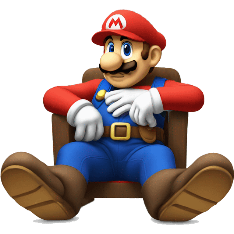 super mario sitting down emoji