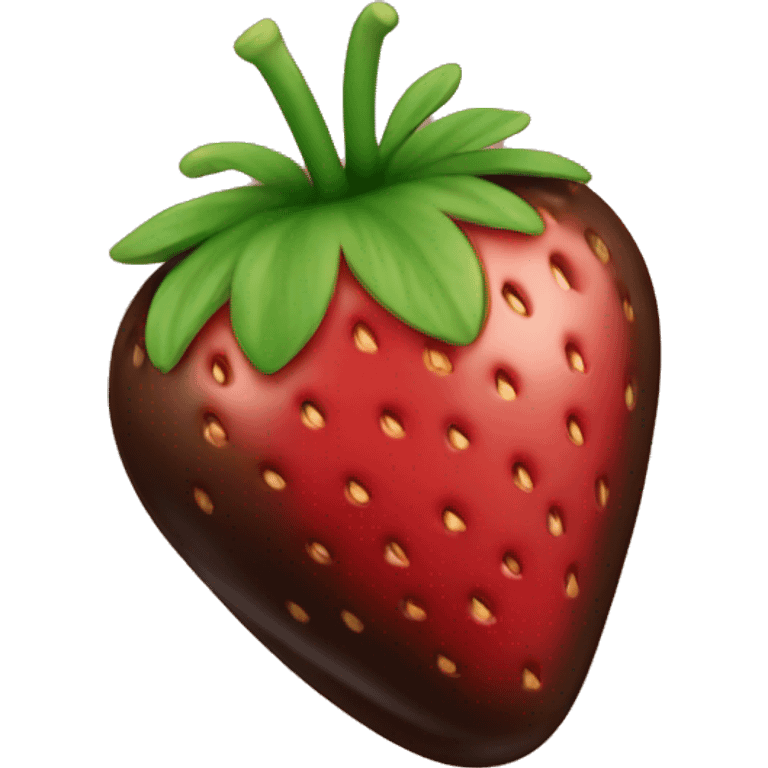 Strawberry in chocolate  emoji