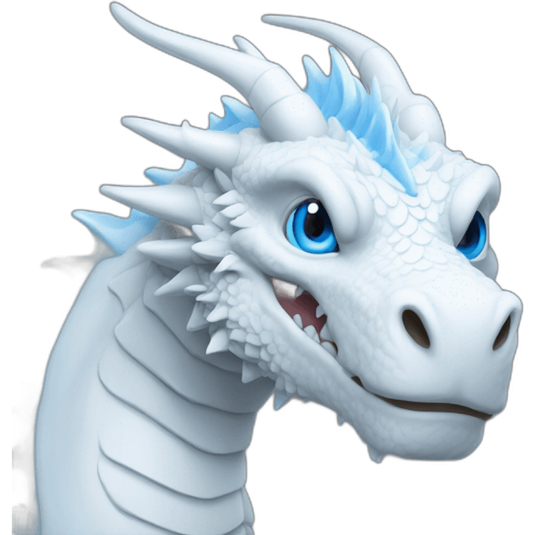 White Dragon with a Blue eyes emoji