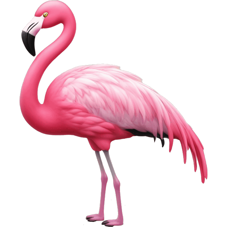 ein rosa Flamingo mit Steppschuhen emoji