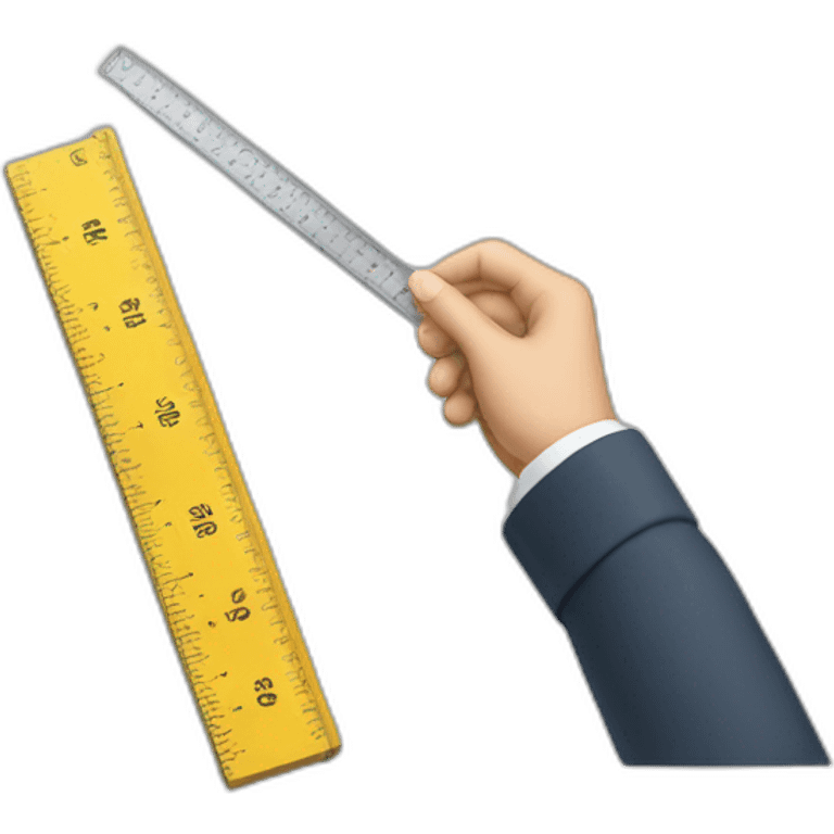 hand holding ruler emoji