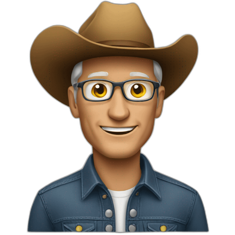 Tim Cook wearing cowboy hat emoji