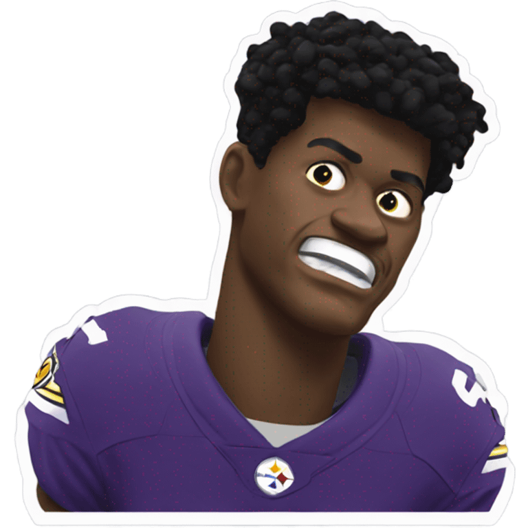 Lamar Jackson beating Steelers  emoji