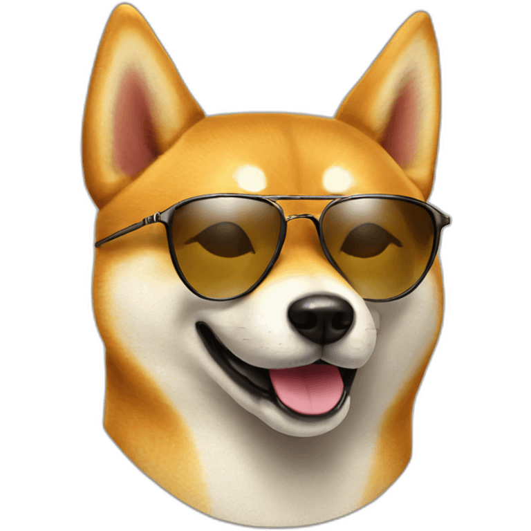 shiba inu sunglasses smile emoji