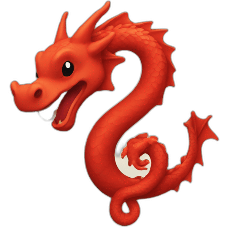 red dragon shaped like ampersand emoji