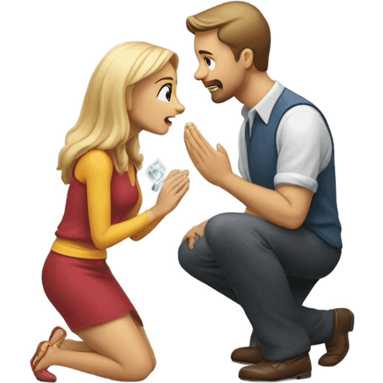 Man proposing emoji