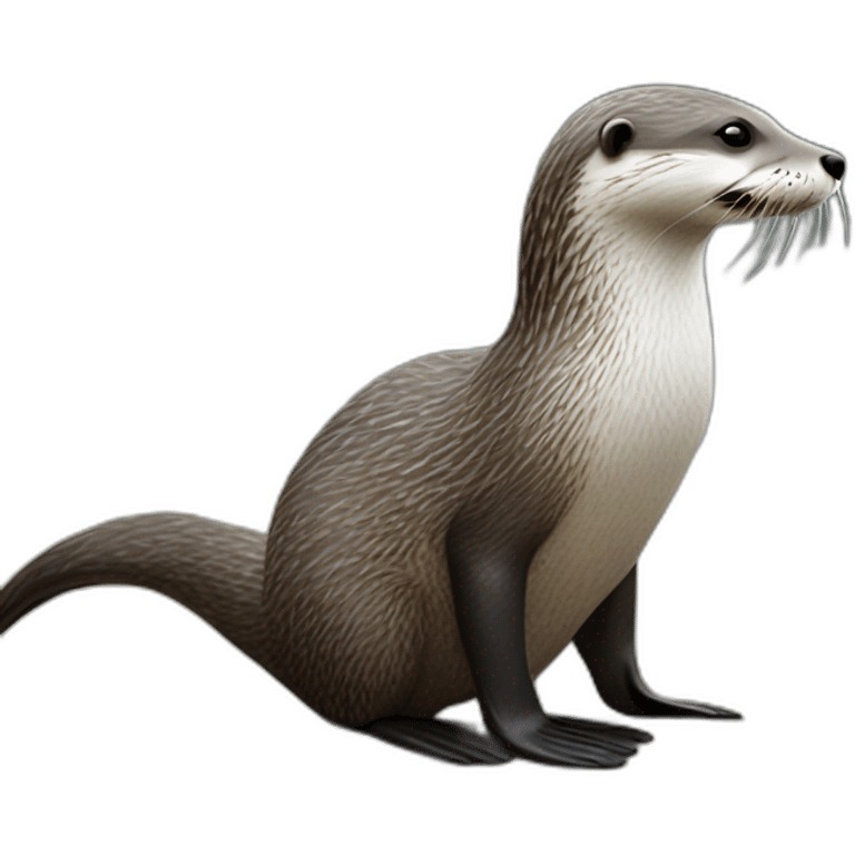 Loutre sur une mouette emoji