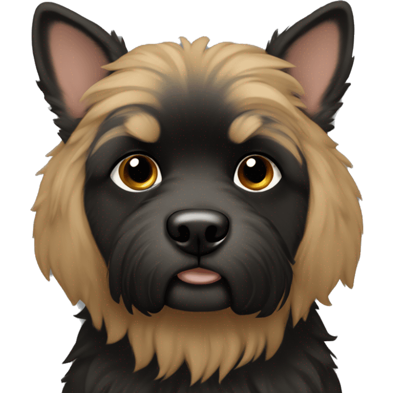 Black york with light brown Muzzle and paws emoji