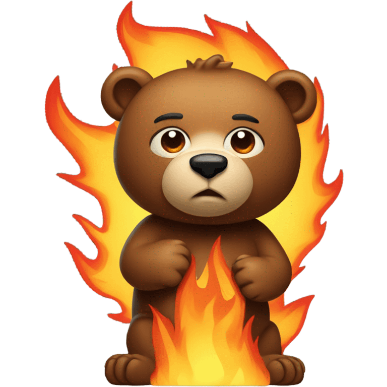 Bear fighting fire  emoji