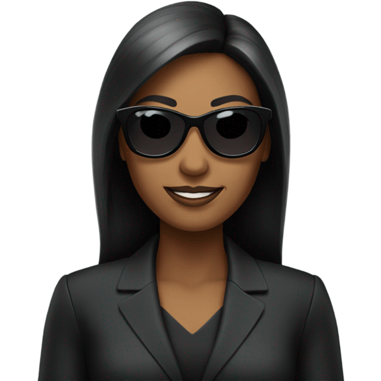 Business woman black sunglasses  emoji