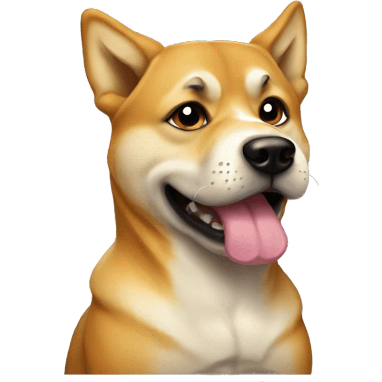 swole doge blowing a kiss emoji