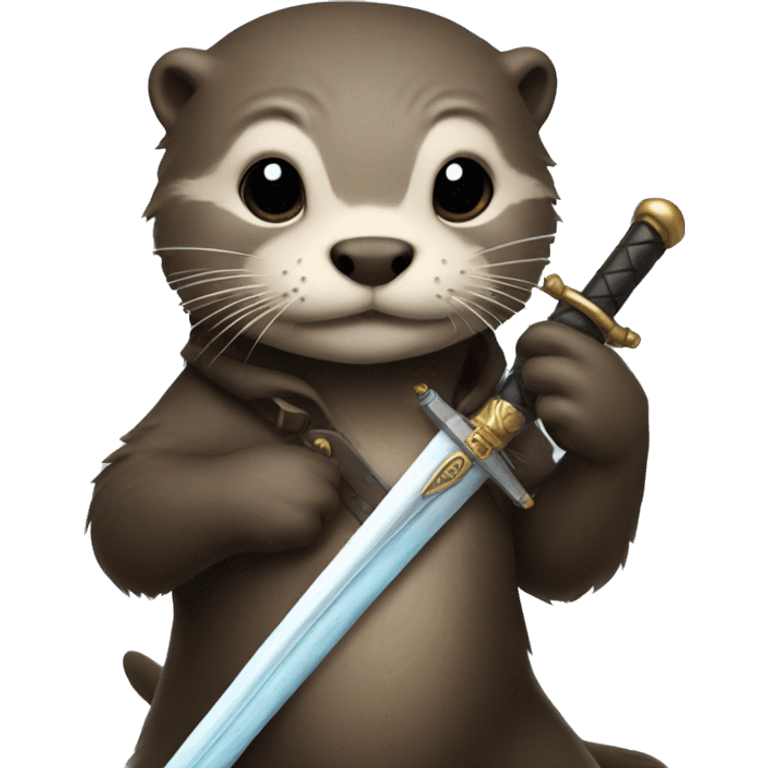 Otter with a sword emoji