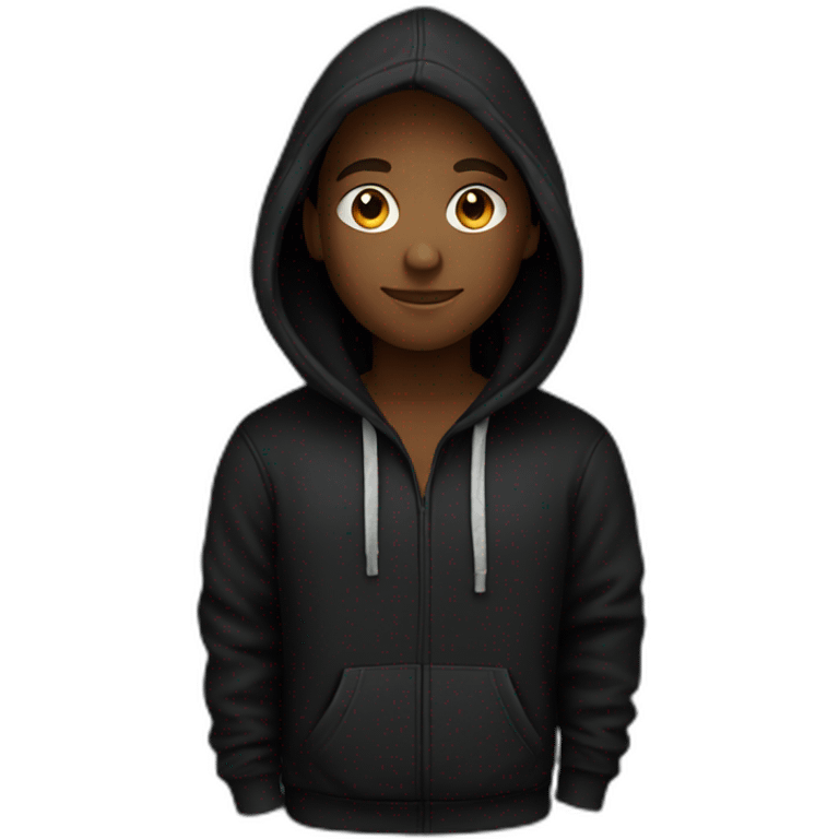 black hoodie emoji