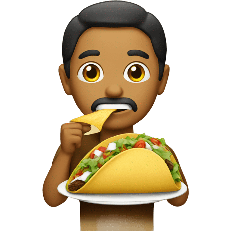 mexican eating taco emoji