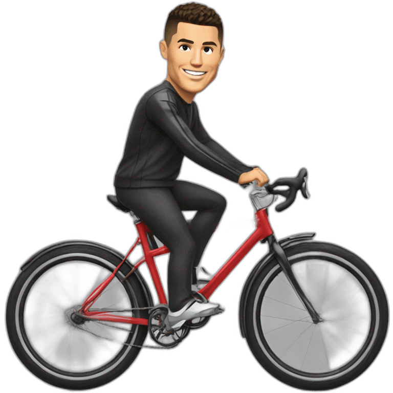 Ronaldo sur un vélo  emoji