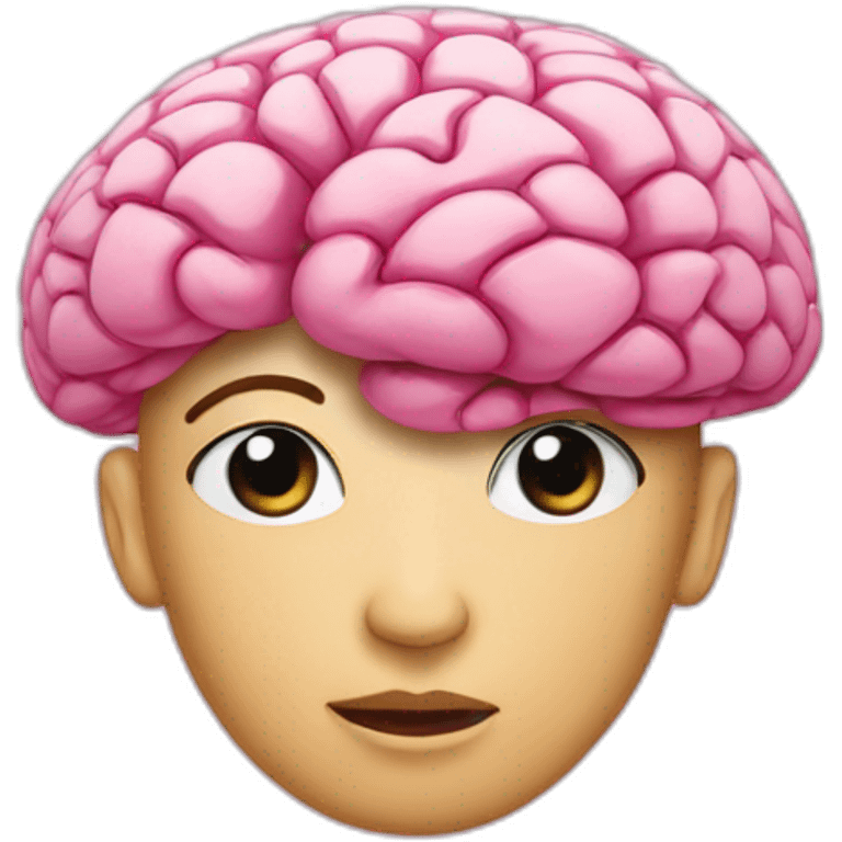 cerebro rosa emoji