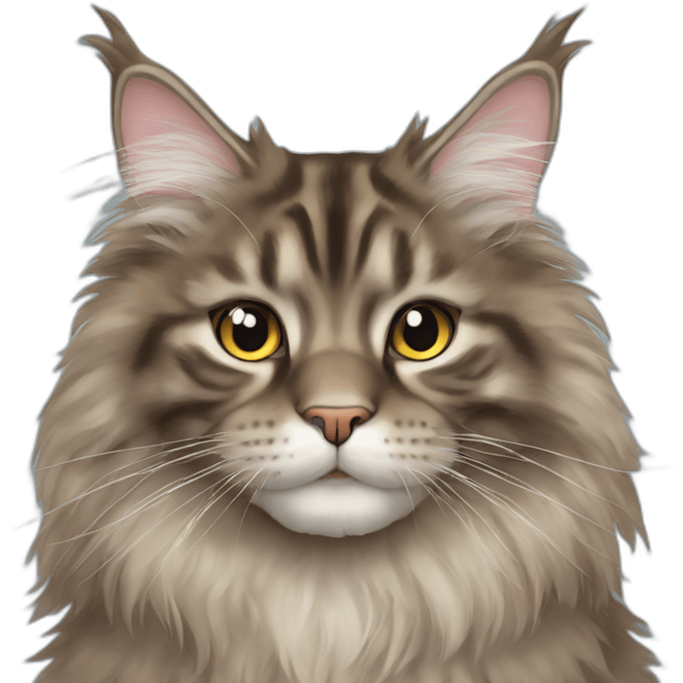 fluffy maine coon emoji