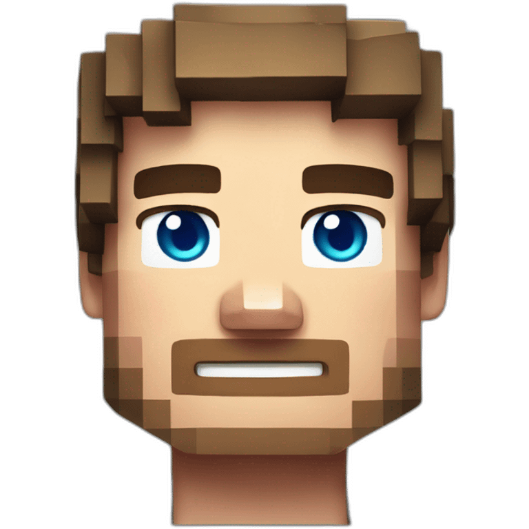 hyper realistic minecraft steve emoji