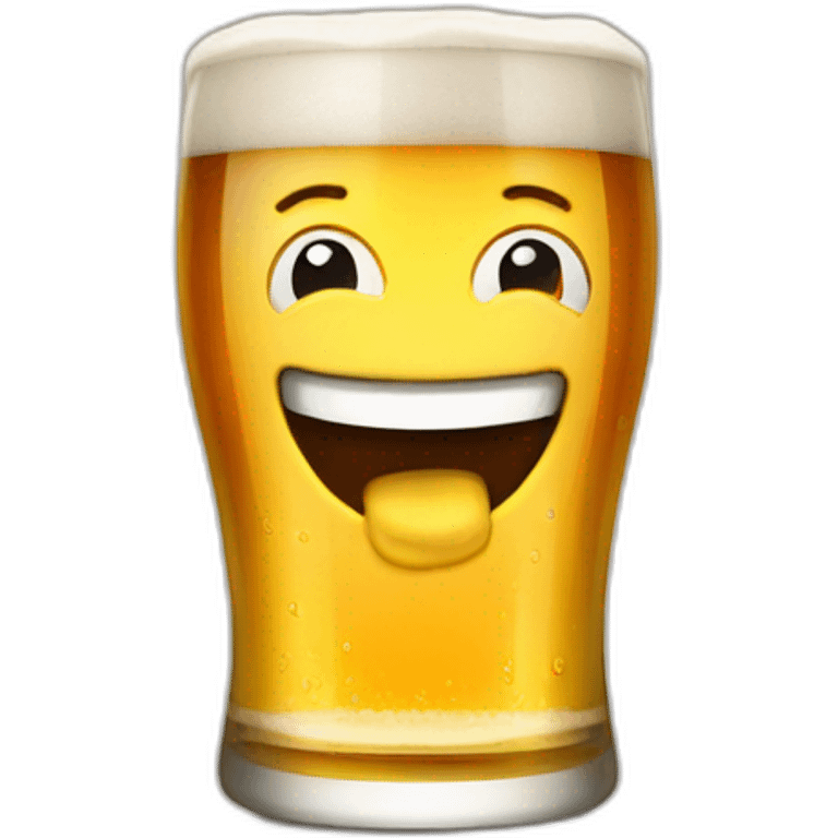 happy man in beer cup emoji