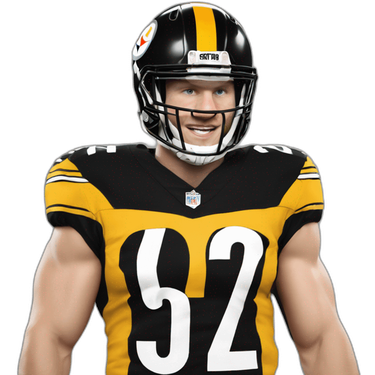 Tj watt, wearing Steelers jersey emoji