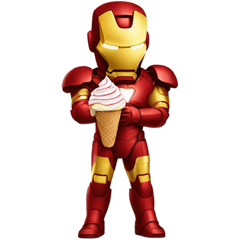 Iron man eating ice cream emoji