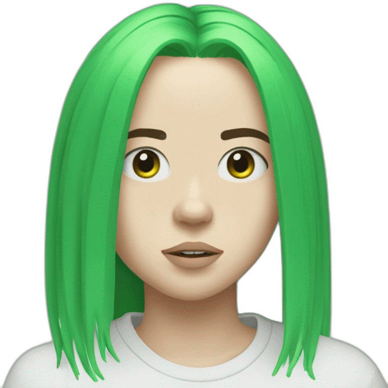 Billie Eilish Green rots emoji