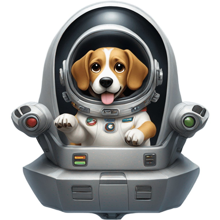 Dog in a spaceship  emoji