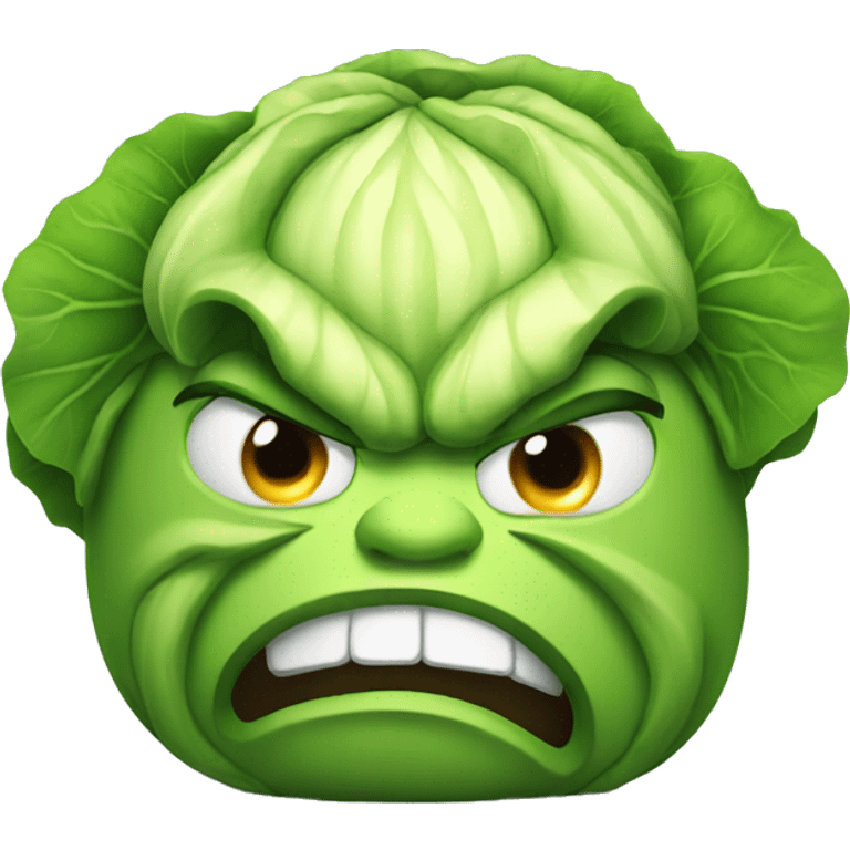 angry cabbage emotional  emoji