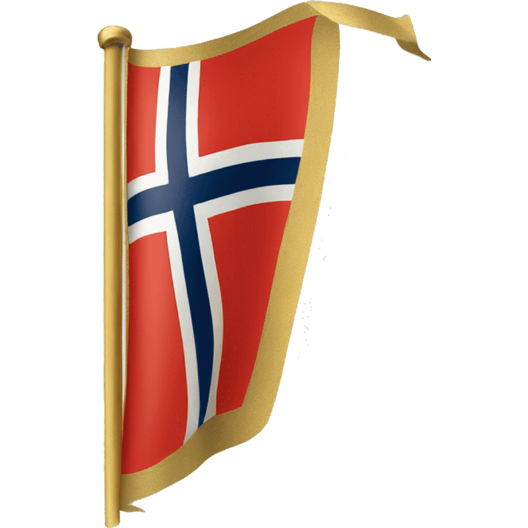 Golden norwegian flag emoji