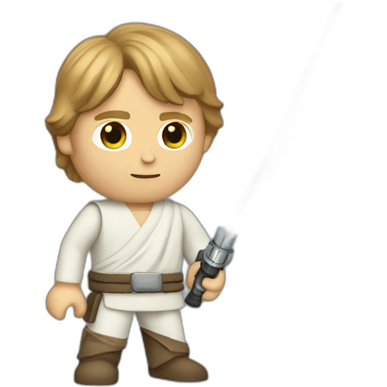 Luke Skywalker with laser sabre emoji